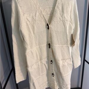 RUFF HEWN Cozy Cream Knit Cardigan Sweater